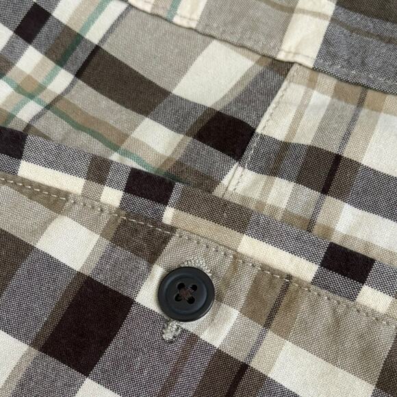 Land’s End Bermuda Preppy Golf Outdoor Plaid Shorts Mens 38 Cotton Brown Beige - Picture 6 of 6